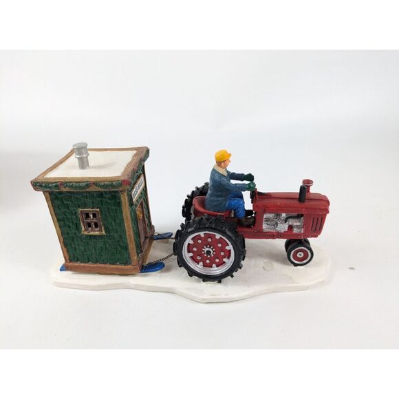 Lemax Vail Village Collection Bass Hall Table Piece #14669 Red Tractor Christmas - Picture 2 of 16